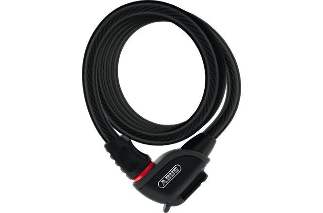 Abus Phantom 8950/180 Spiralschloss mit TexFL-Halter schwarz