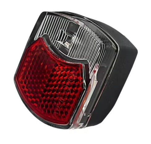 feu arrière LED vélo compact noir et rouge IPX6 pour porte-bagages 6V-48V avec câble long 1500mm