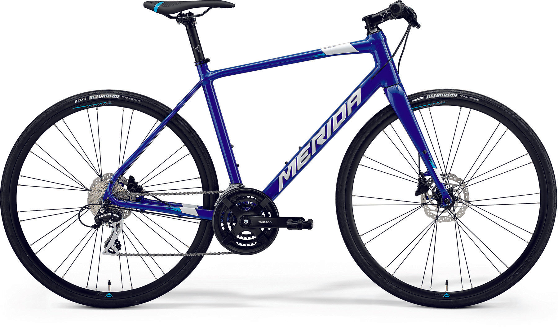 Merida Speeder 100 blue size S road bike with Shimano components and Maxxis Detonator tires