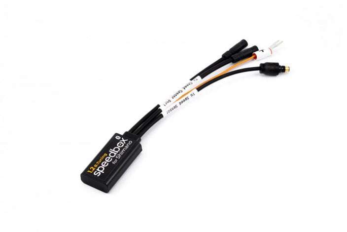 SpeedBox 1.2 B.Tuning module for Shimano E8000 E7000 E6100 E5000 e-bike motors with Bluetooth tuning and plug & play installation.