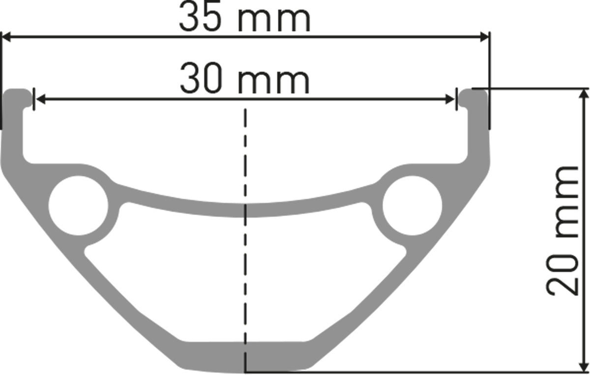 E 593 jante DB 27.5" 30 28L