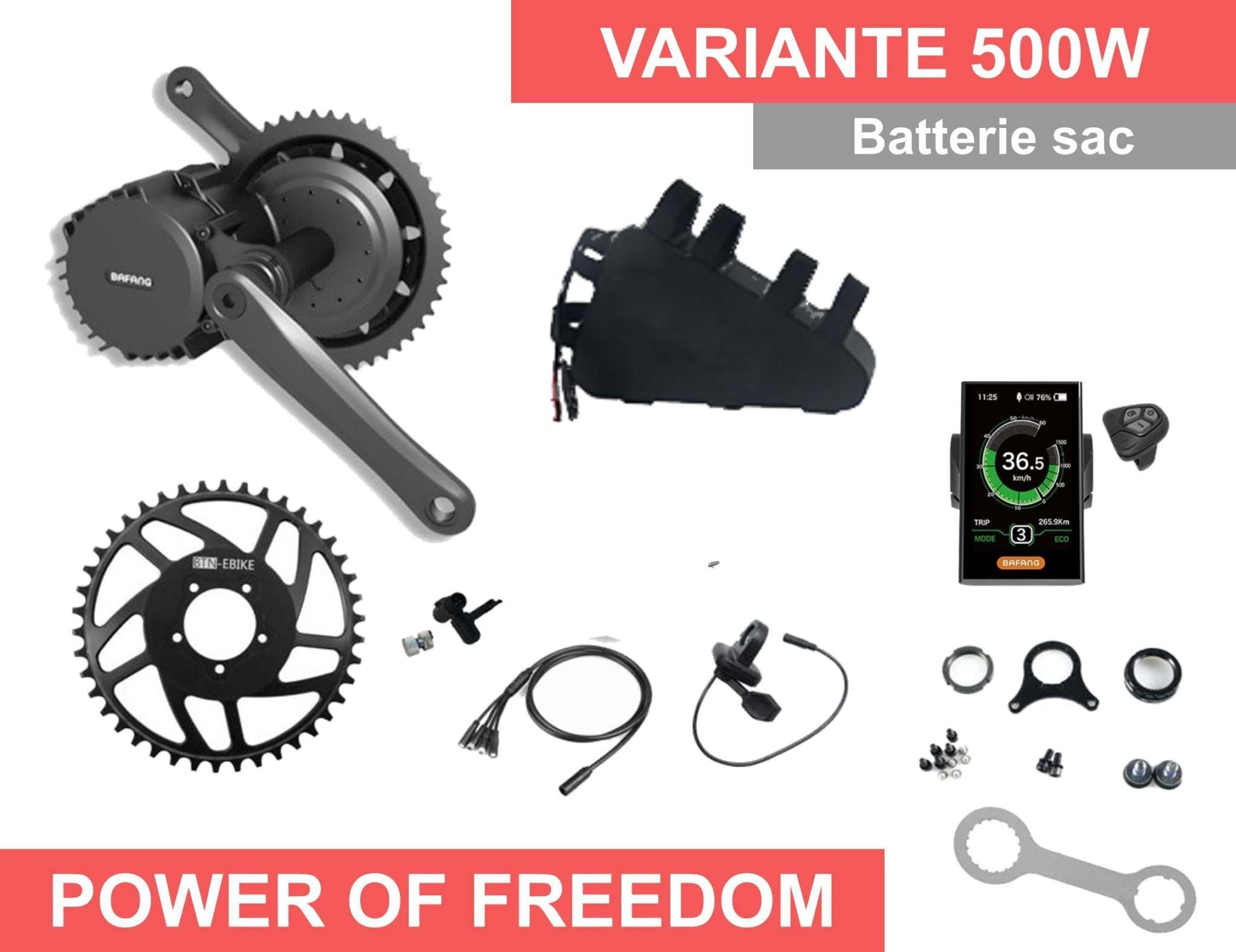 500W - Kit électrique complet Bafang