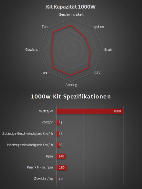 1000w - Complete electric kit