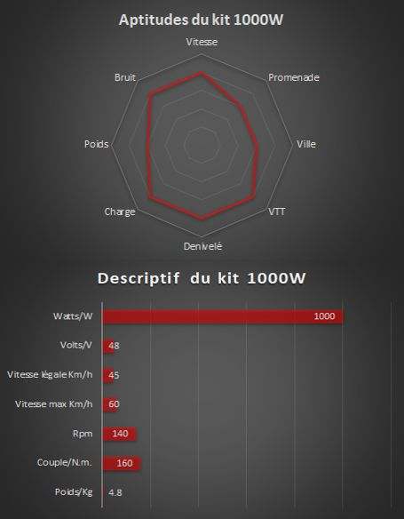 1000w - Kit électrique complet Bafang
