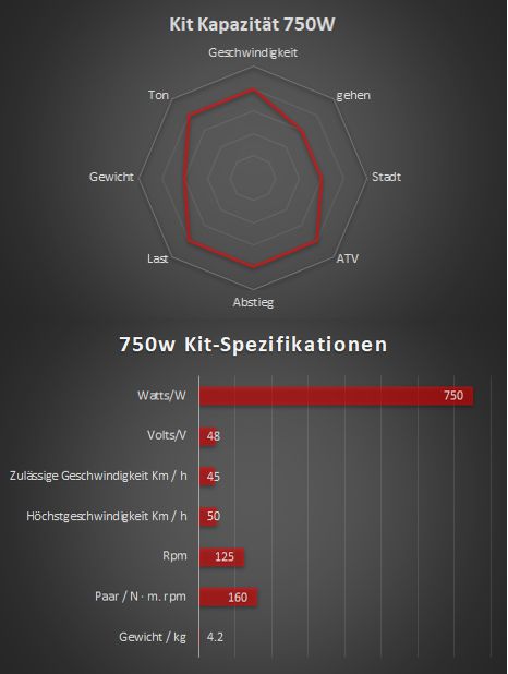 750 W – Kompletter Elektrosatz